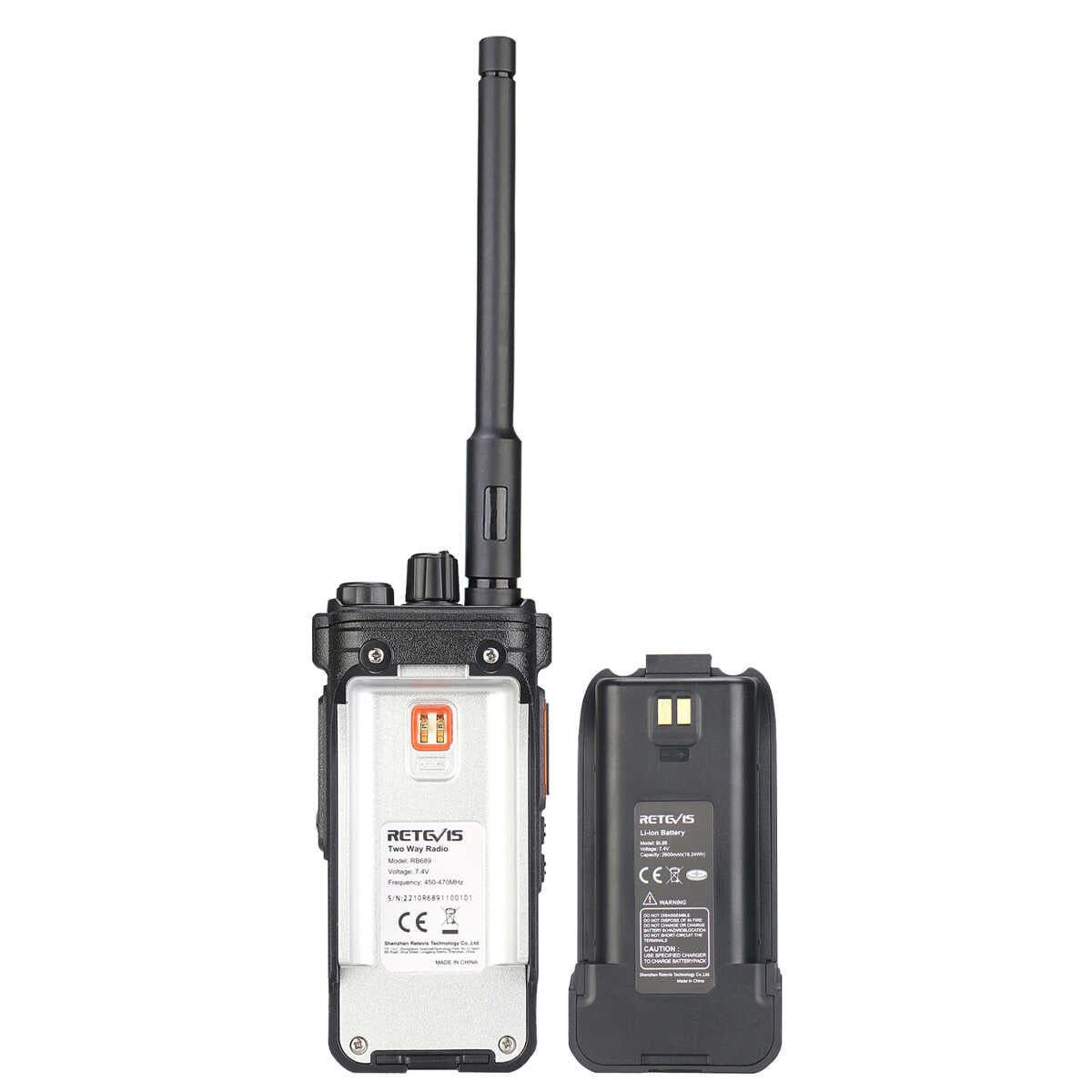 Retevis RB689 UHF walkie talkie with Bluetooth Function 6Pack