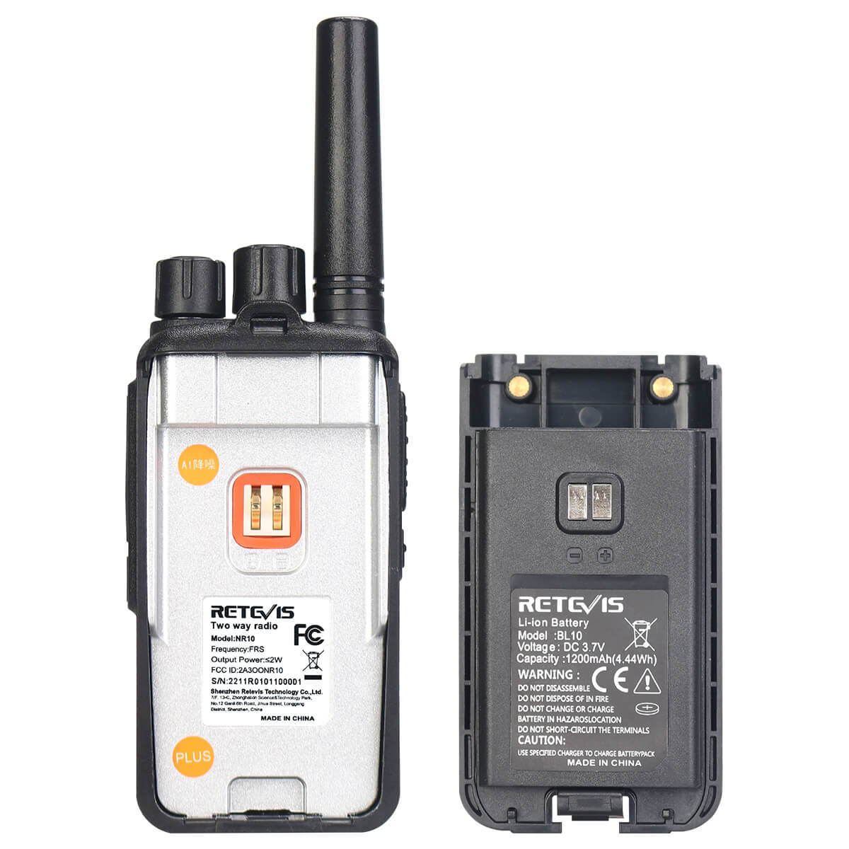 NR10 Noise Reduction License-Free Two Way Radio 