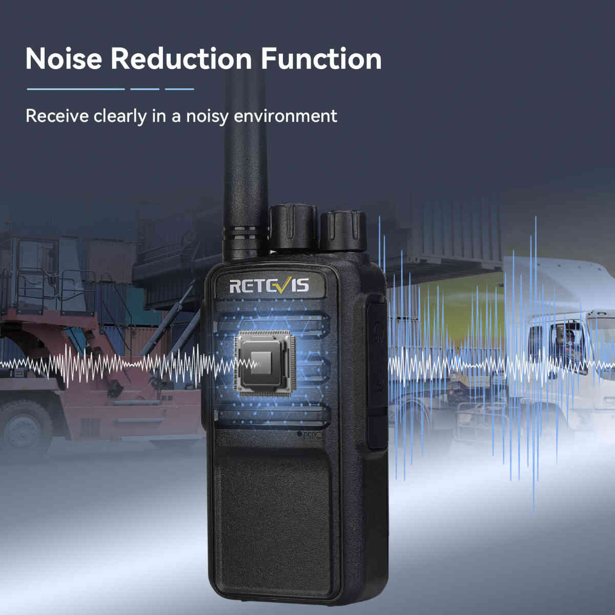 Retevis NR10 Noise Reduction 2 Way Radios (10PCS) with 10-Way Charger