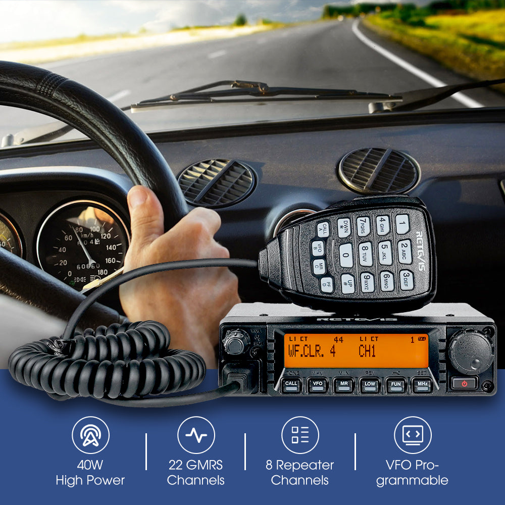 RA87 40W Powerful Long Range GMRS Mobile Radio