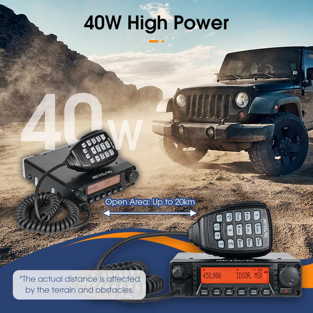 RA87 40W Powerful Long Range GMRS Mobile Radio