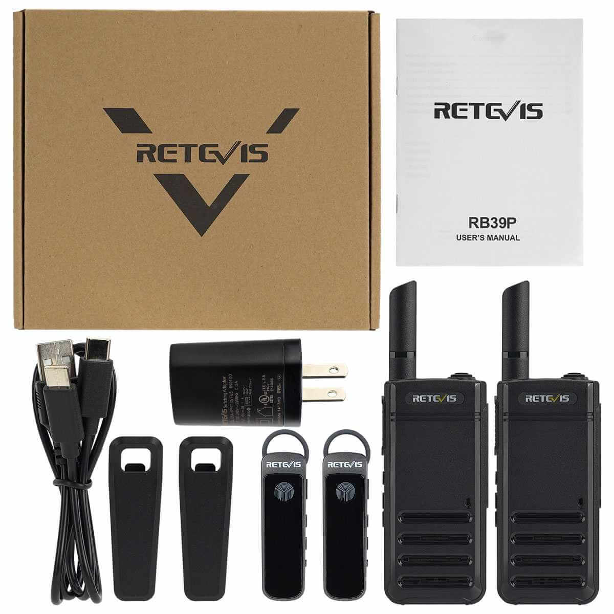 RB39P Ultra-slim and Rugged Two-way Radio with Bluetooth Headset (10 Pack)