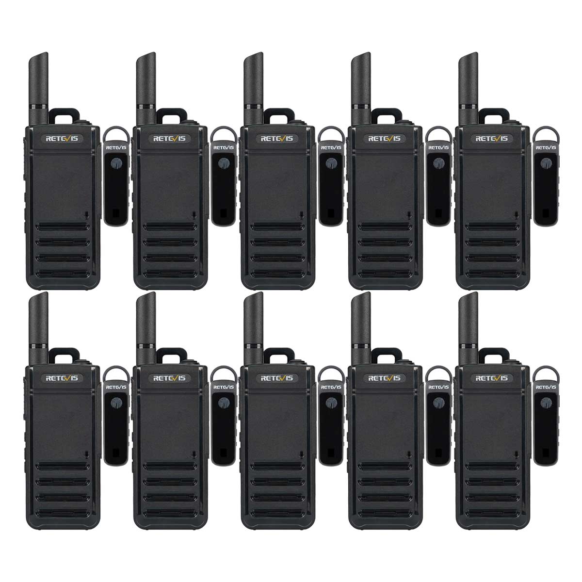 RB39P Ultra-slim and Rugged Two-way Radio with Bluetooth Headset (10 Pack)