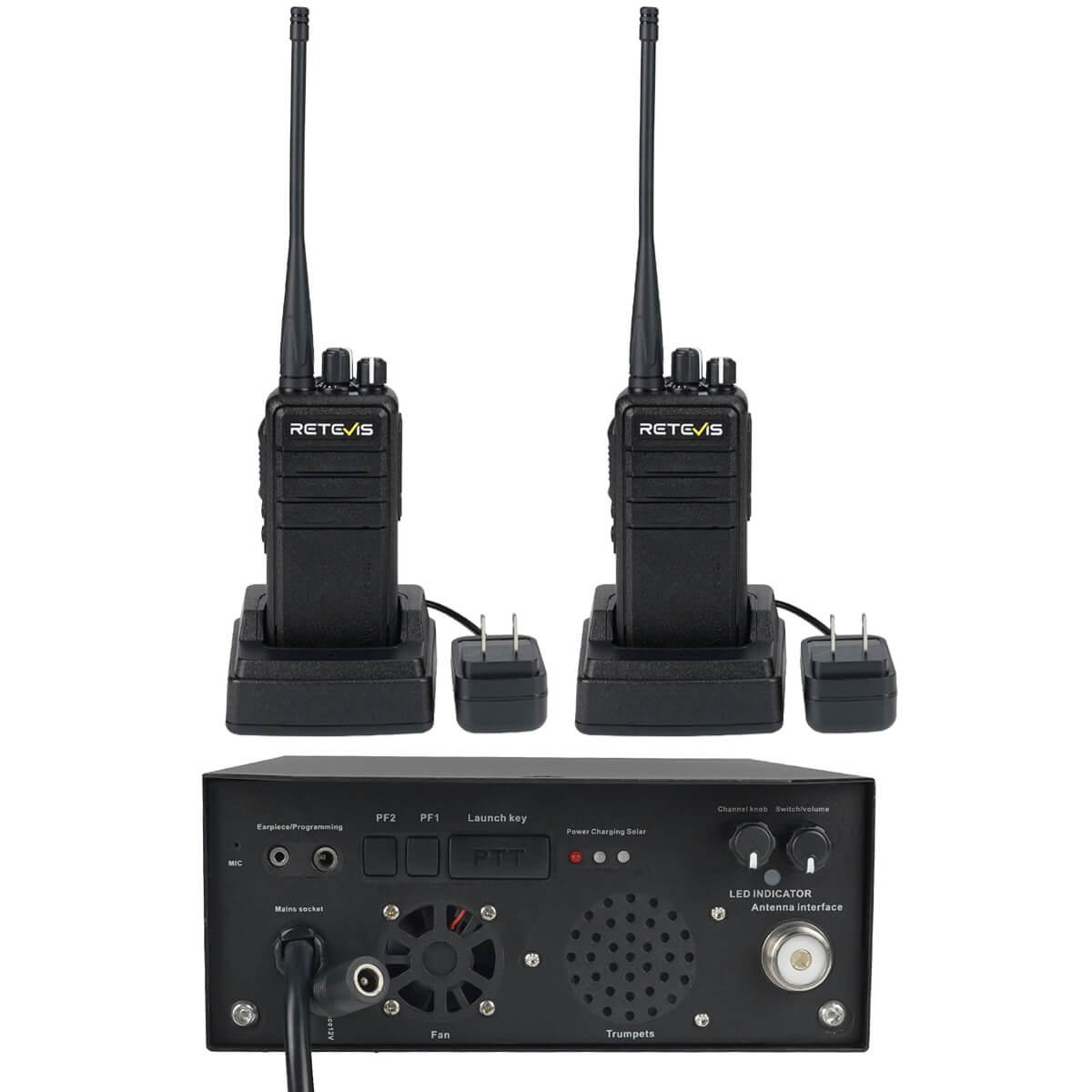 RB91 Direct Frequency Digital Repeater with 2PCS RB24 UHF Handheld Radio