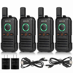 RB45 Dual PTT Walkie Talkies Portable FRS Two-Way Radios (4Pack)