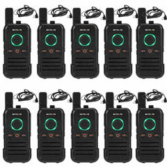 RB45 Dual PTT License-free Walkie Talkies With Earpieces 10packs