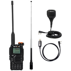 RA79 5W 50-600MHz Ham Radio With Speaker, Telescopic Antenna, Programming Cable Kit