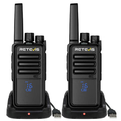 Retevis RT68H Hands Free Walkie Talkies with Earpiece (10PCS) and 10-Way Charger