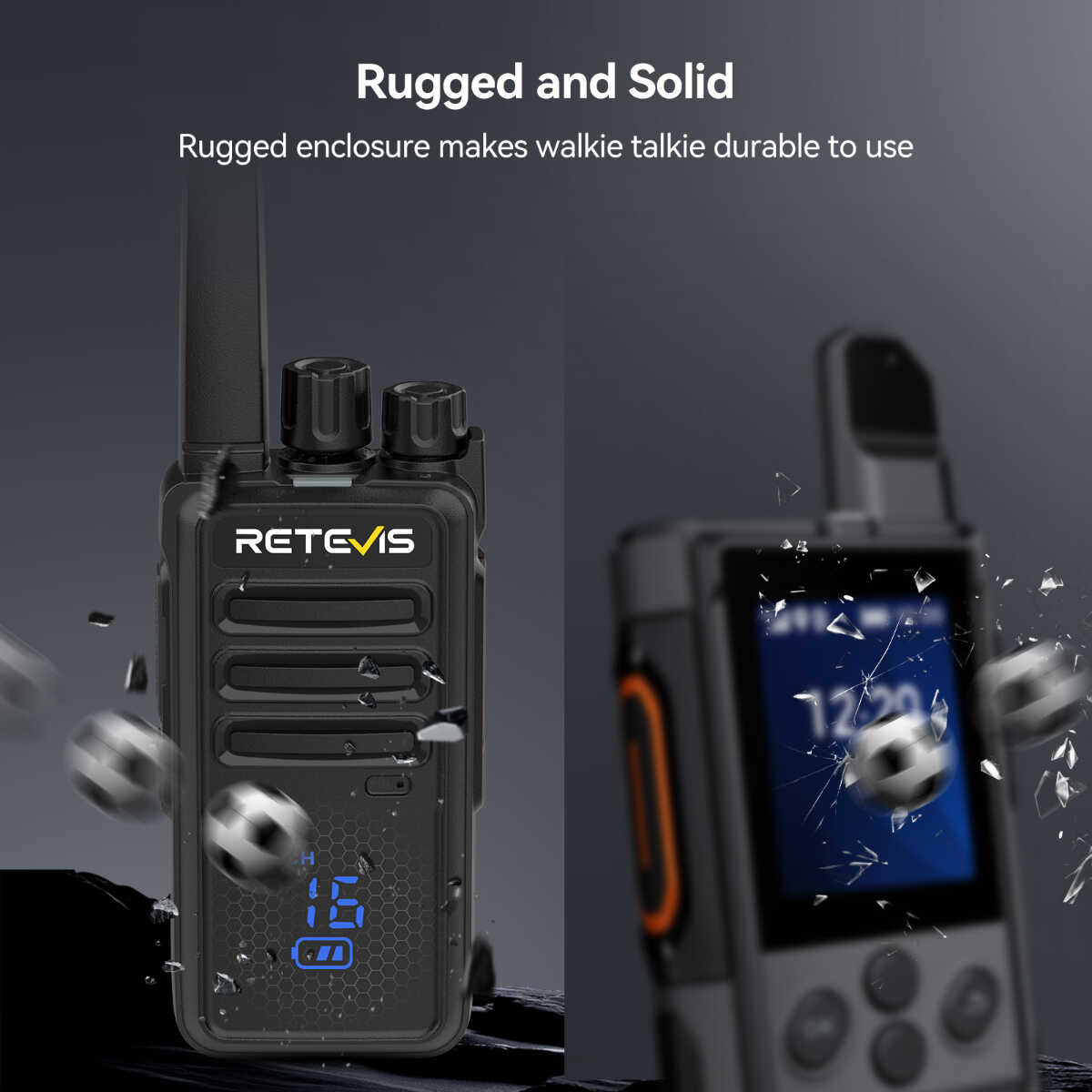 Retevis RT68H Hidden Display Handheld Radio (10PCS) with 10-Way Charger