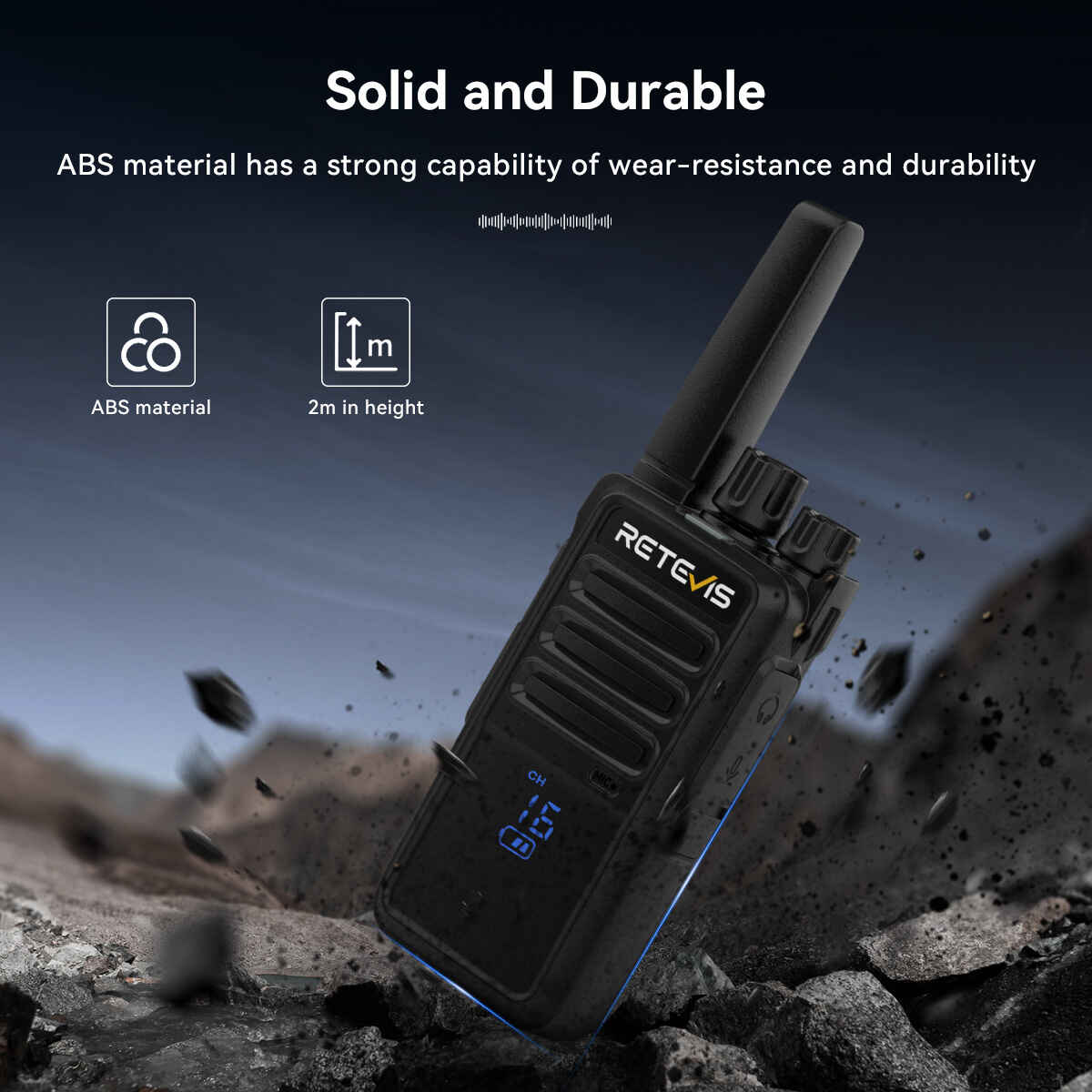 Retevis RT68H Hidden Display FRS Portable Two Way Radio (2 Pack)