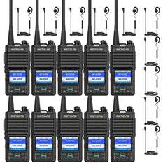 RB58 UHF APP Programming Business Two Way Radio with Earpiece 10 Pack