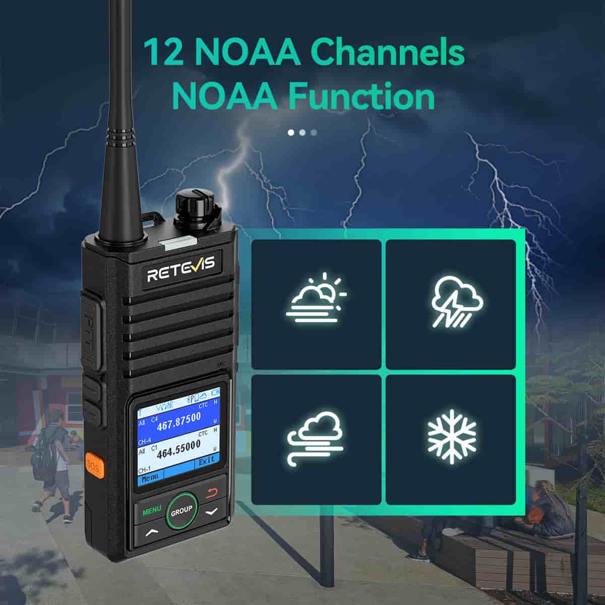 RB58 Long Range Noise Reduction Business Radio with Bluetooth Programming 10 Pack