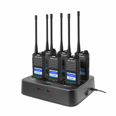 Retevis RB58 UHF Business Two Way Radio 6 Pack with Gang Charger