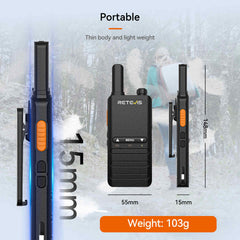 Retevis B3B Ultra Thin Business FRS Walkie Talkie (2 Pack)