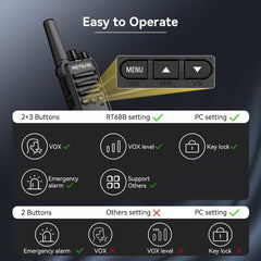 Retevis RT68B FRS 2W Business Two Way Radio 2 Pack