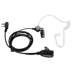 2 Pin PTT MIC Covert Acoustic Tube In-ear Earpiece Headset