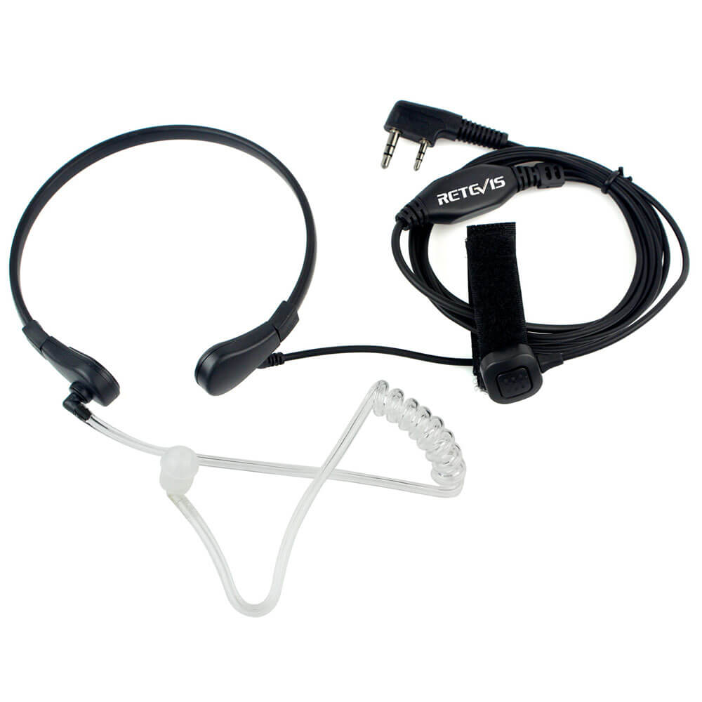 Throat MIC Covert Acoustic Tube Earpiece PTT