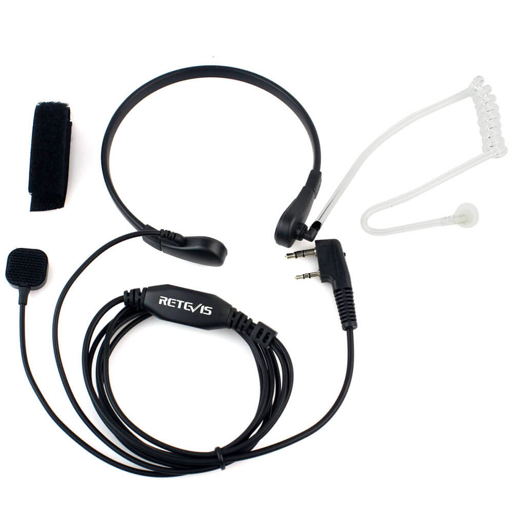 Throat MIC Covert Acoustic Tube Earpiece PTT