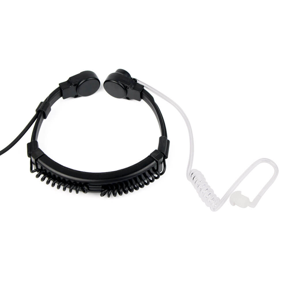 2 Pin Retractable Throat Covert Acoustic Tube Earpiece