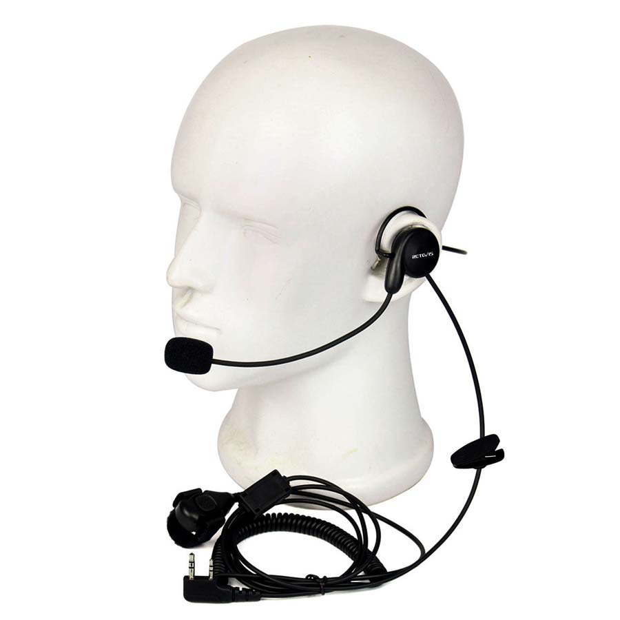 2 Pin Earpiece Mic Finger PTT Headset