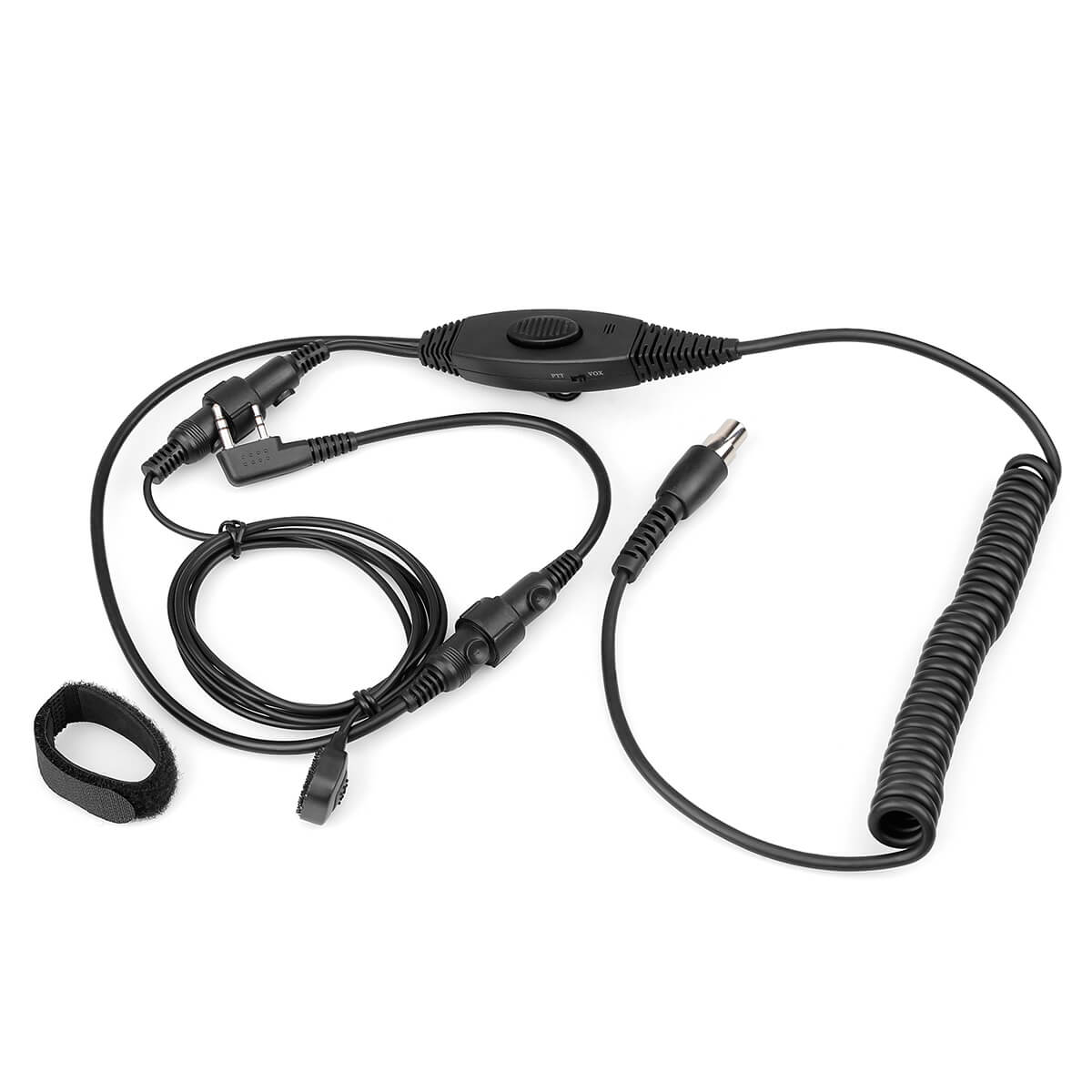 Noise-Canceling Finger PTT Headphone Headset