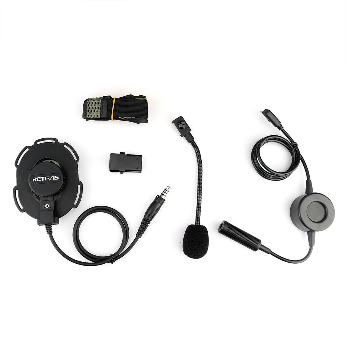 Retevis EH060K Kenwood 2 Pin Single Tactical Headset