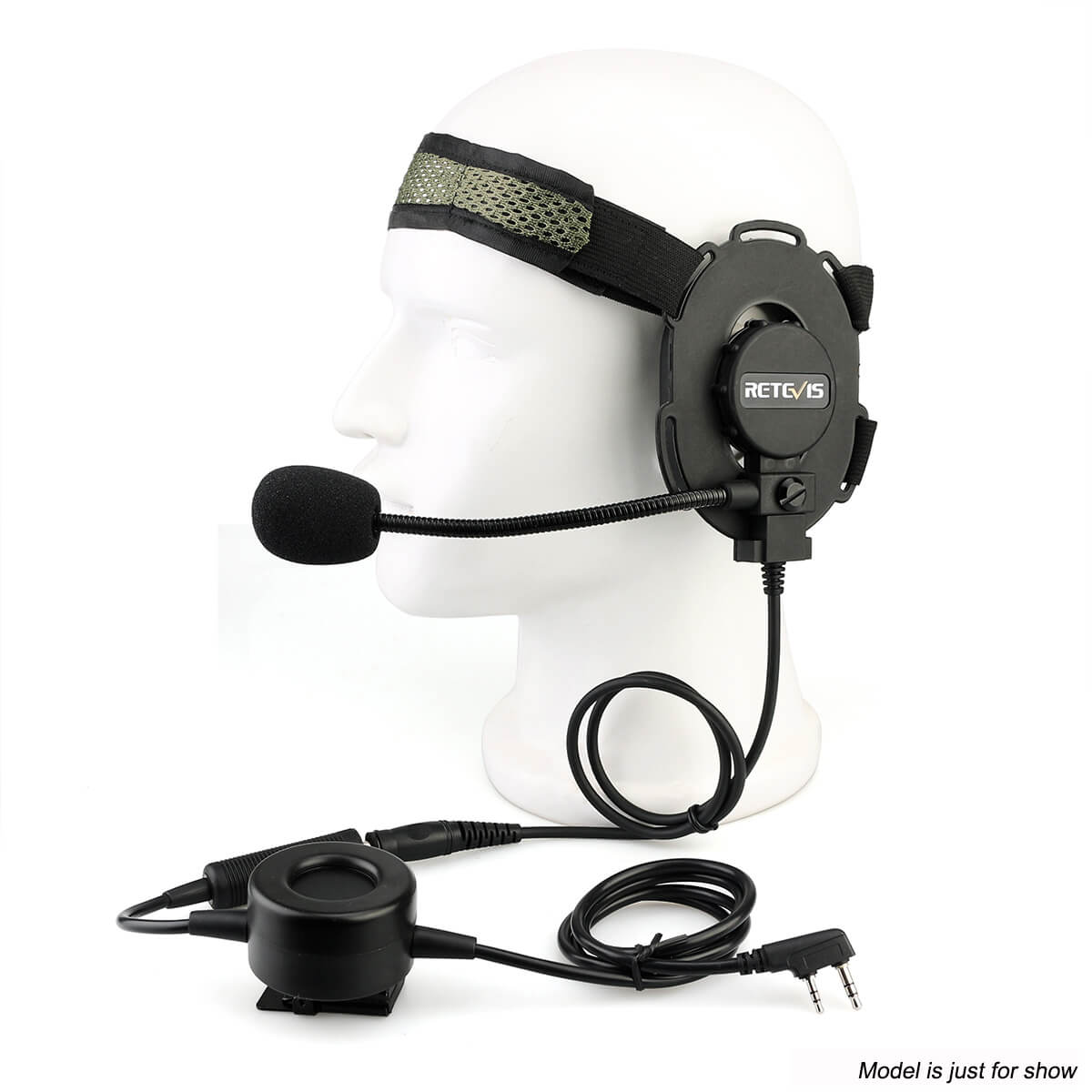 Retevis EH060K Kenwood 2 Pin Single Tactical Headset