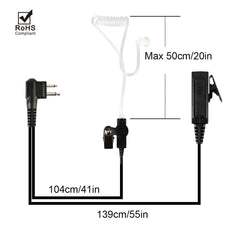 EA100M 2 Pin Acoustic Tube Radio Earpiece Headset