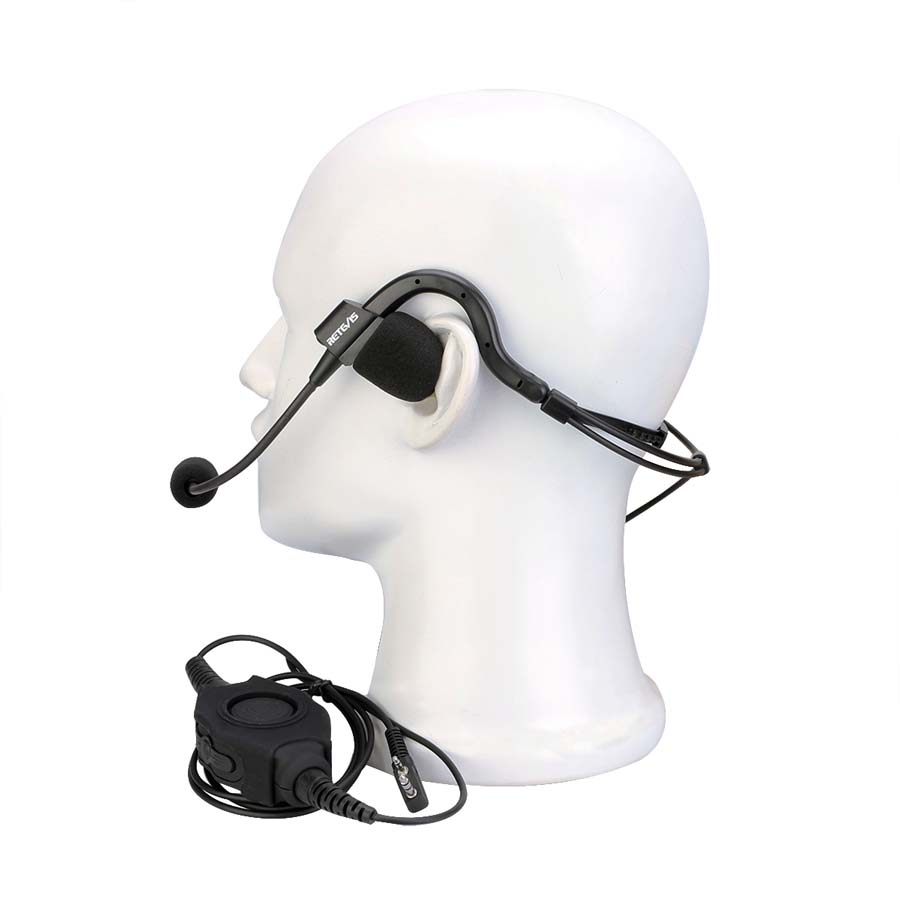 2 Pin Behind-the-Head Earpiece Tactical Headset