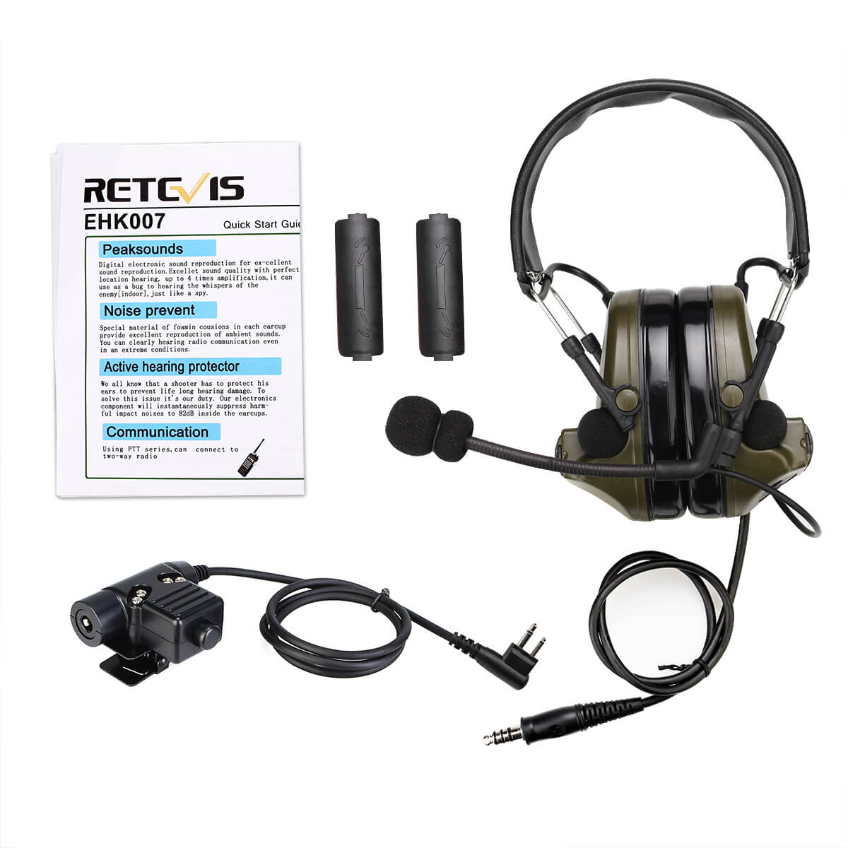 EHK007-M Electronic Pickup and Noise Reduction Headphones