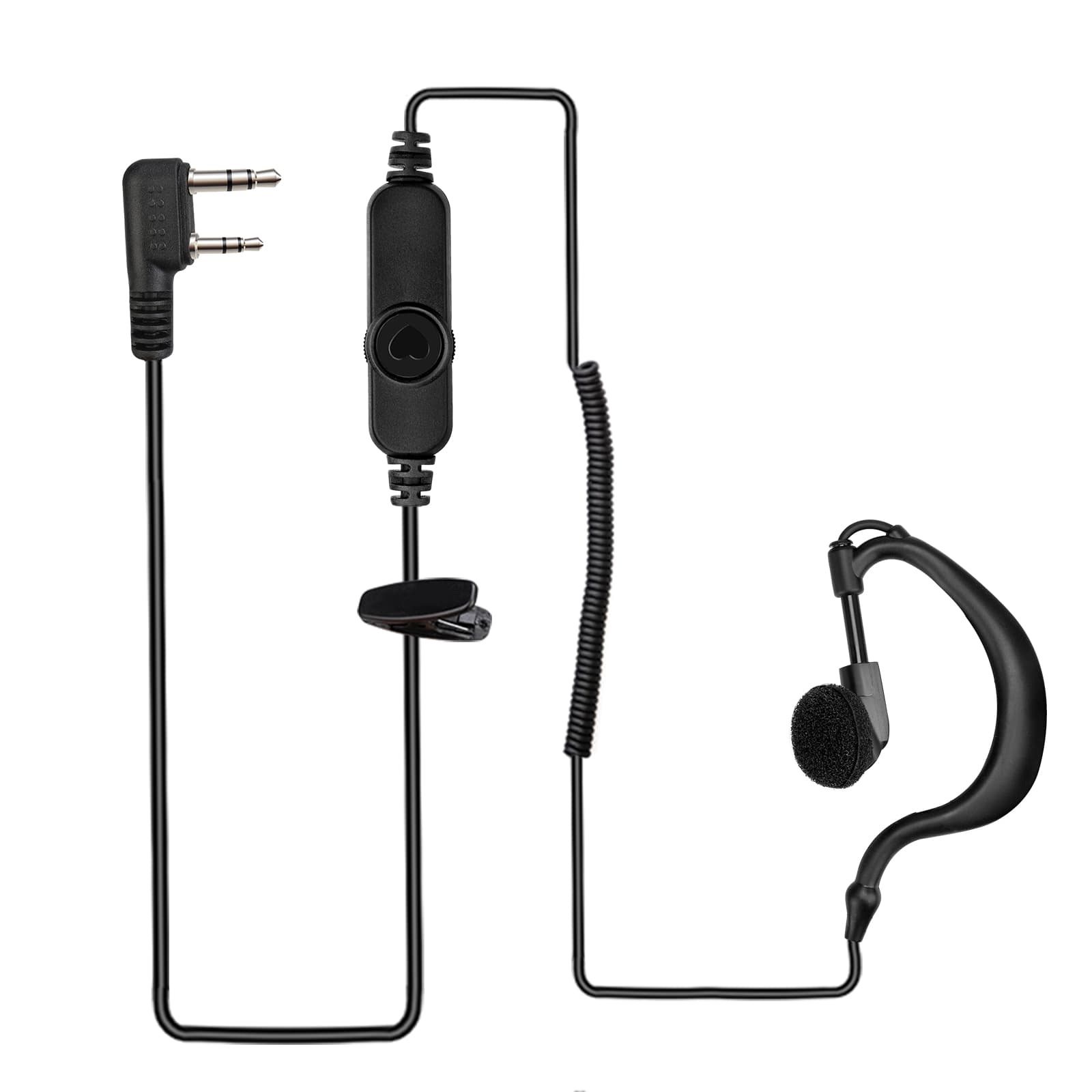 RT21 Micro License-free Radio with G-Shape Ear Earpiece (2 Pack)