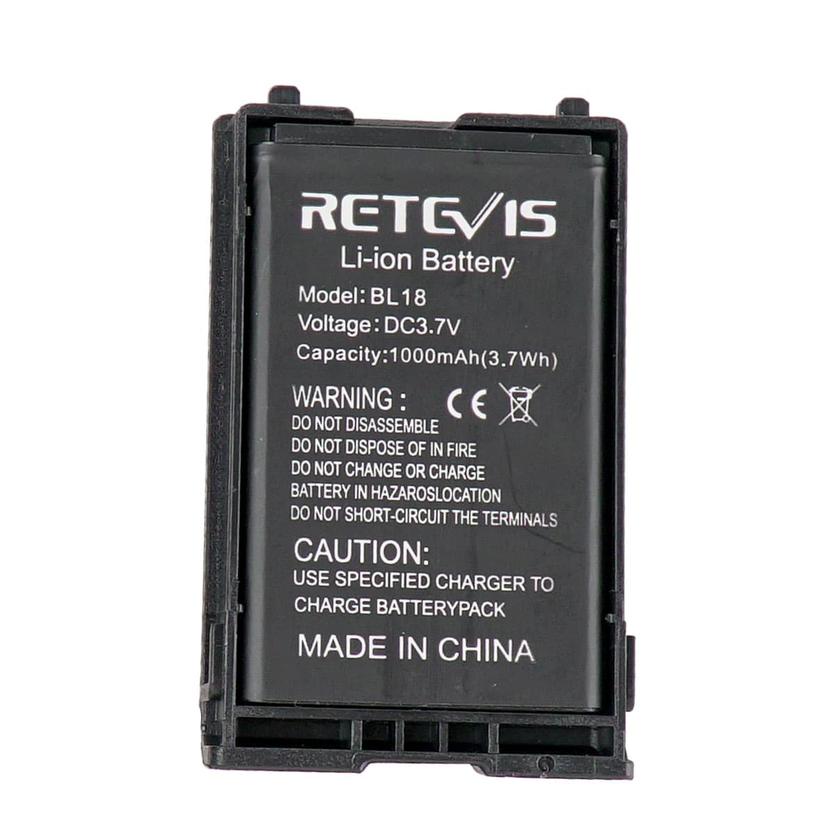 1000mAh 3.7V Original Rechargeable Li-ion Battery for Retevis RT18