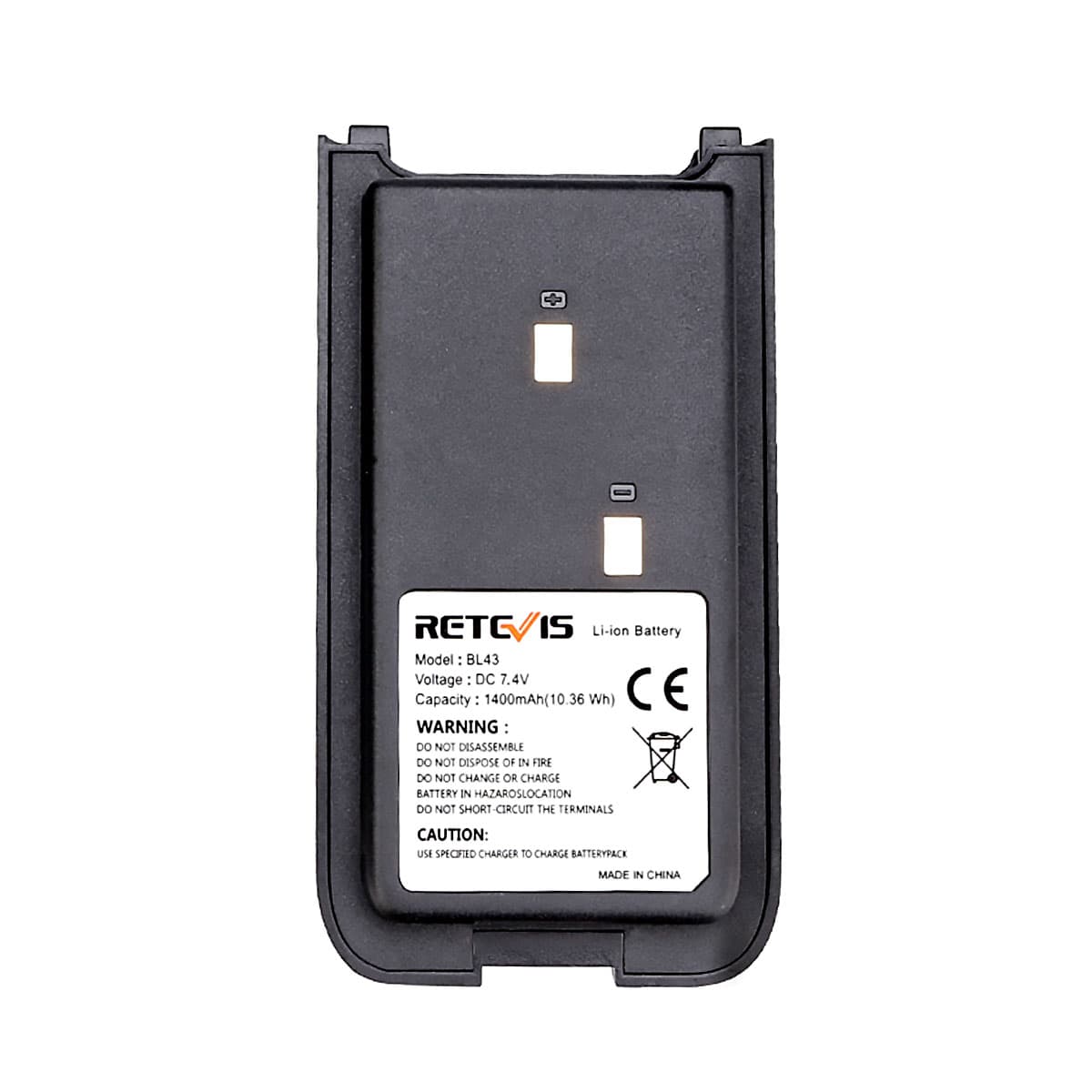 1400mAh 7.4V Original Rechargeable Li-ion Battery for Retevis RT43 RT76