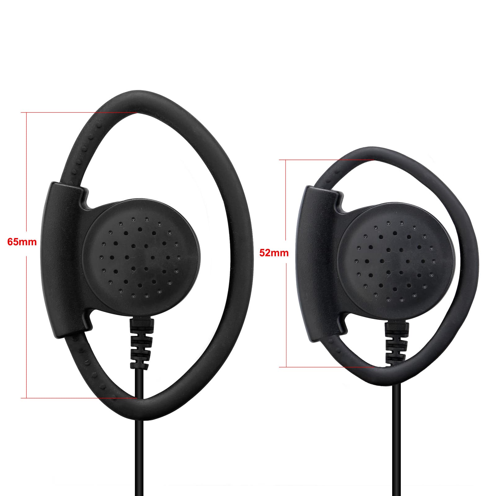 EEK012 Adjustable D-shaped Headset with PTT Microphone