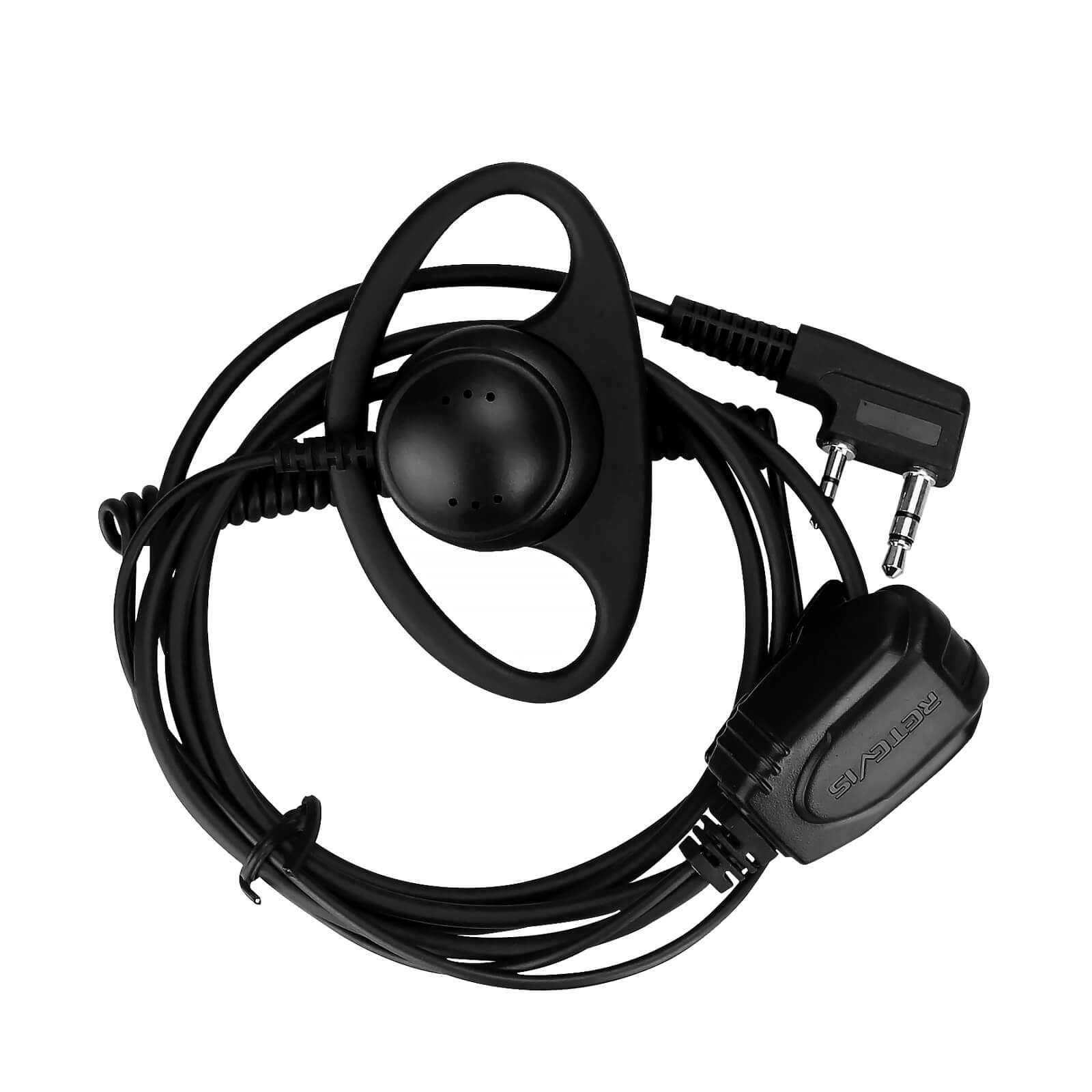 EEK015 Kenwood 2 Pin D hanging headphones with Coil PTT MIC