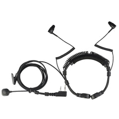 ETK007 Cycling headset with Adjustable throat mic Two earpieces and Handlebar PTT