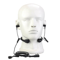 ETK007 Cycling headset with Adjustable throat mic Two earpieces and Handlebar PTT