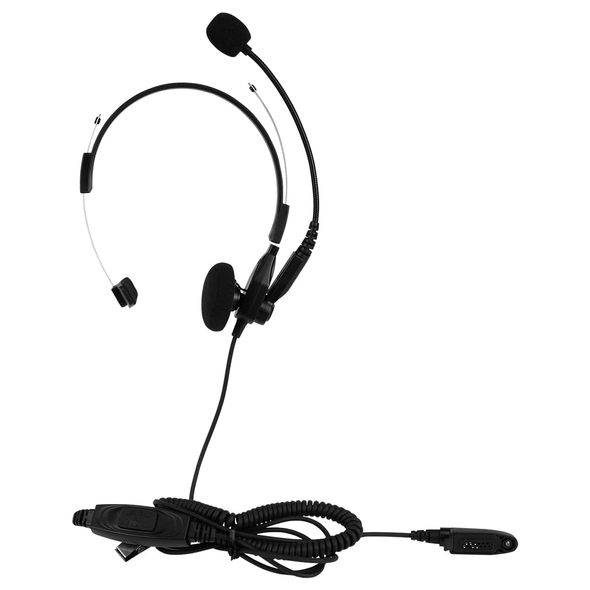 Retevis Over The Head Single Muff Lightweight Headset For Motorola GP328Plus Radios