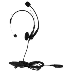 Retevis Over The Head Single Muff Lightweight Headset For Motorola GP328Plus Radios