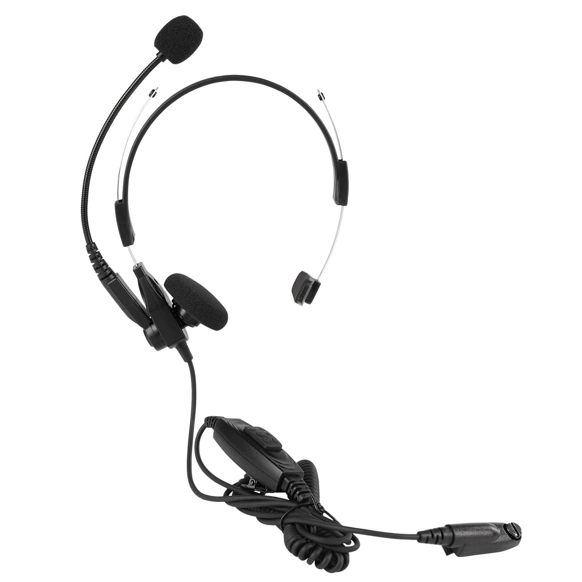 Retevis Over The Head Single Muff Lightweight Headset For Motorola GP328Plus Radios