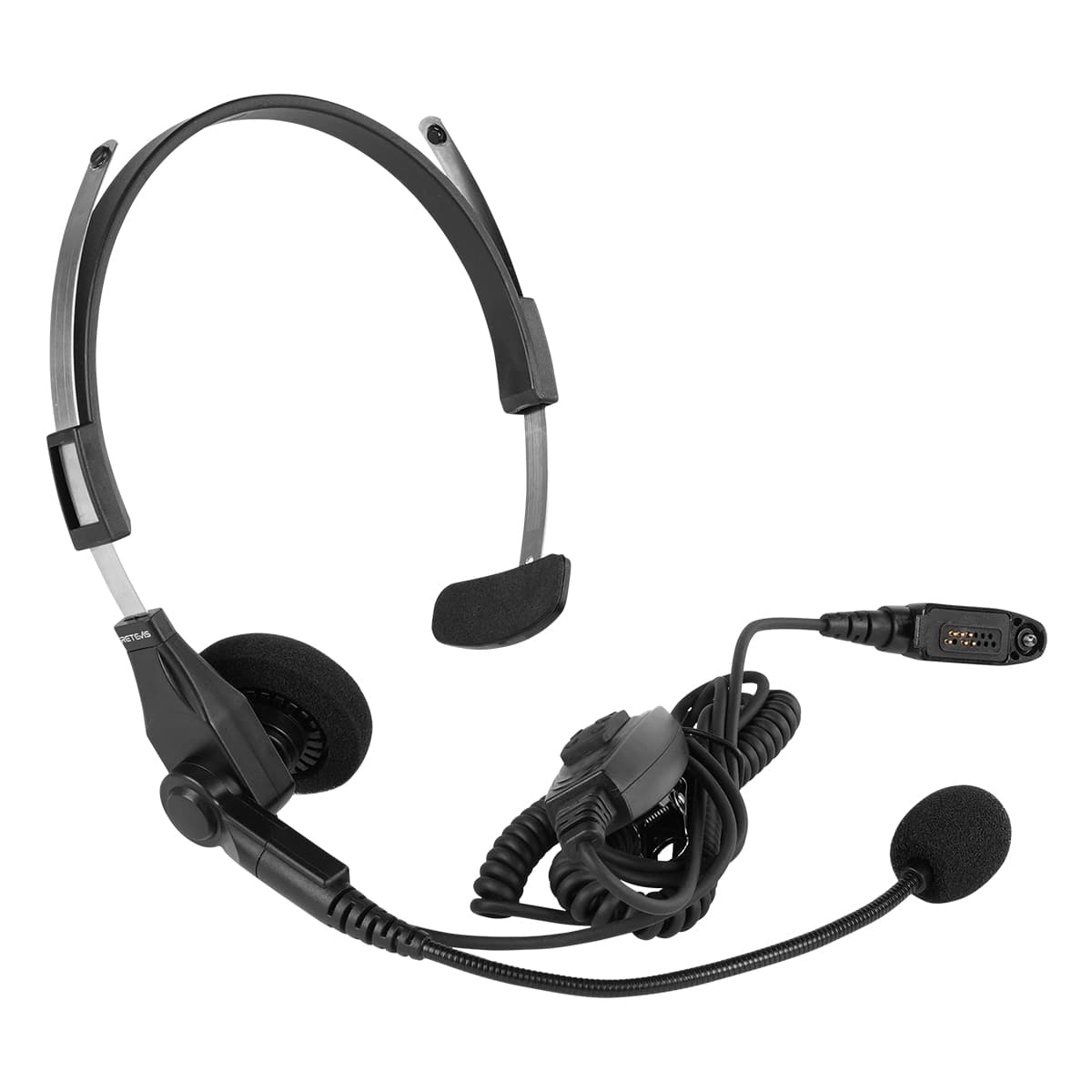 Retevis Over The Head Single Muff Lightweight Headset For Motorola GP328Plus Radios