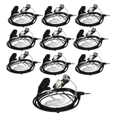 10 Pack EAY001 3.5mm Covert Acoustic Tube Earpiece for RT22P Radio