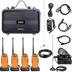 Retevis RT97S Portable Repeater with RT95 Mobile Radio and RT29 Handhelds Bundle