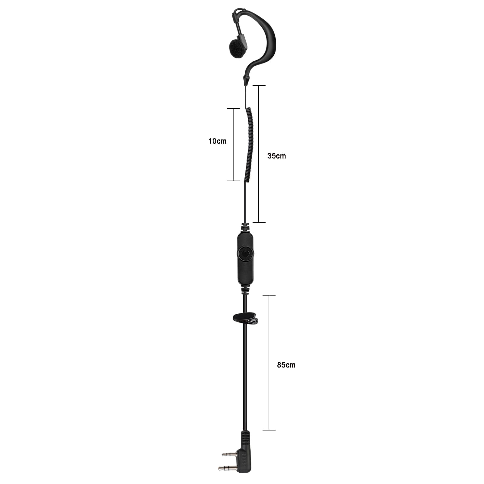 H777 Affordable Rugged License-free Radio with G-Shape Ear Earpiece