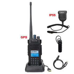 HD2 GPS Bluetooth ham radio+IP55 waterproof microphone+program cable