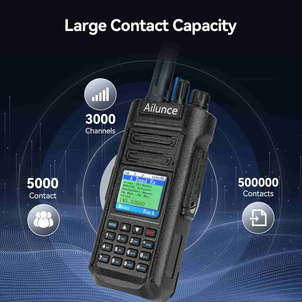 Ailunce HD2 Waterproof Long Range Dual Band DMR Radio