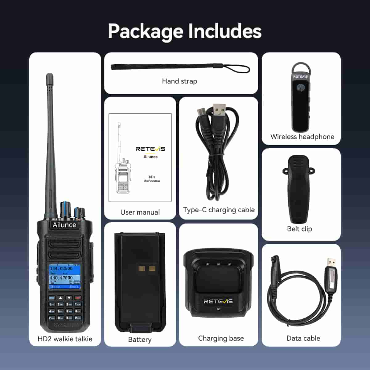 Ailunce HD2 Waterproof Long Range Dual Band DMR Radio