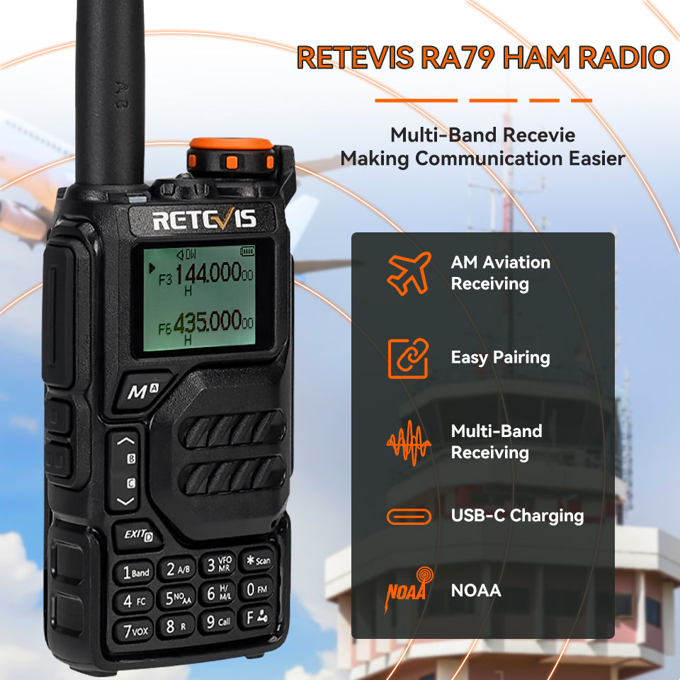 RA79 Ham Radio Dual Band Portable Two-way Radio