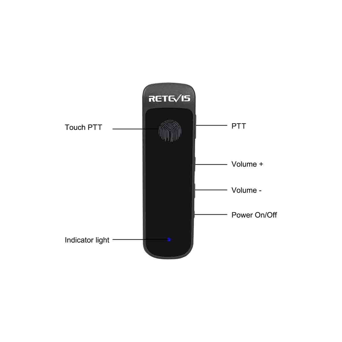 RB37 Bluetooth FRS Two Way Radio (6 Packs)+Multi-Unit Charger