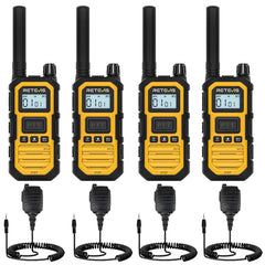 Retevis RB48P GMRS Long Distance Jobsite Radio with Speaker Mic 4pack